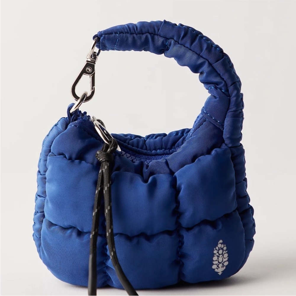 FP Movement Two Pieces Blue Quilted Crossbody/Shoulder Bag and matching Mini Bag - Picture 12 of 13